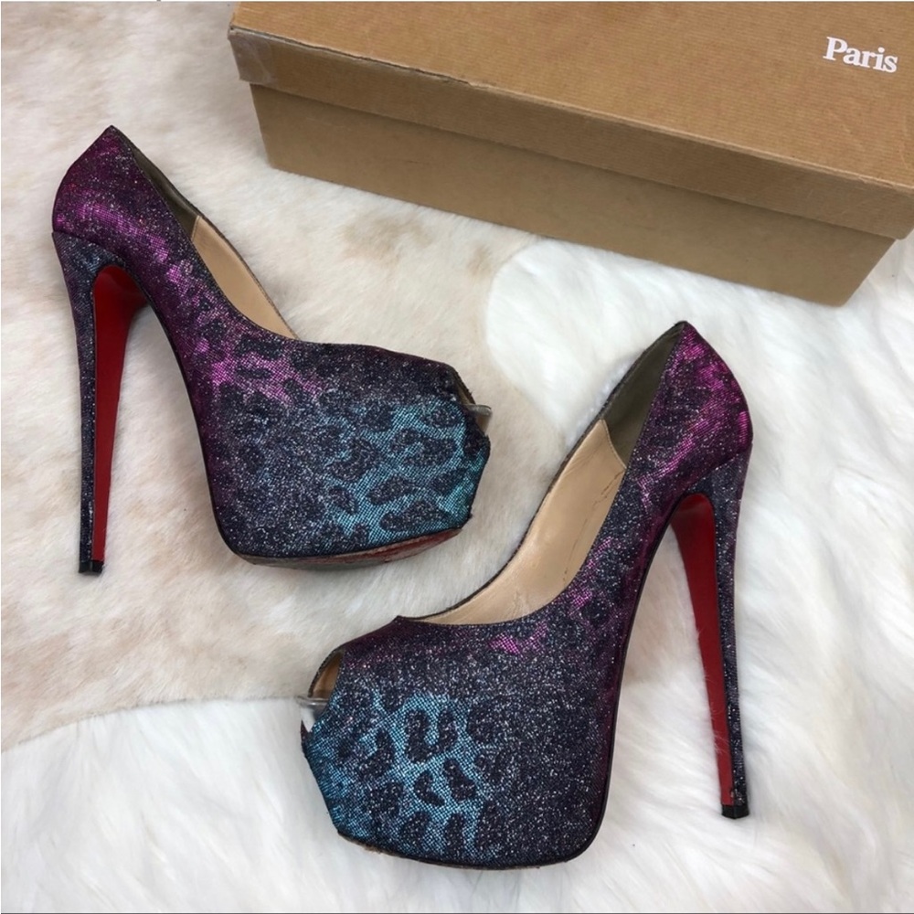 Christian Louboutin Highness Leopard Platform 10